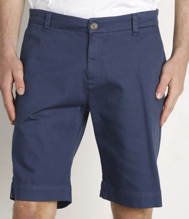 Classic Pleated Chino Shorts - 000400 - NAVY - 28