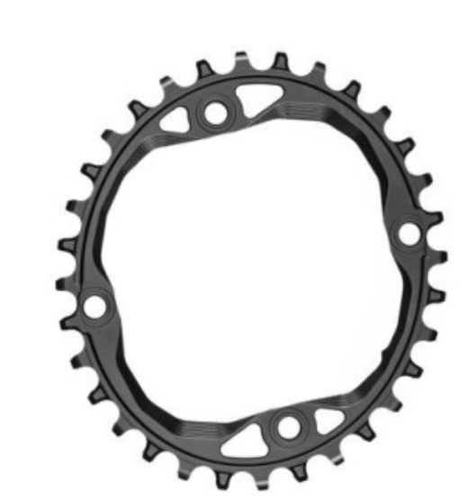 Absolute Black - OVAL  110BCD   4   holes, 2X chainring, asymmetric Shimano  -   BLACK - 34T