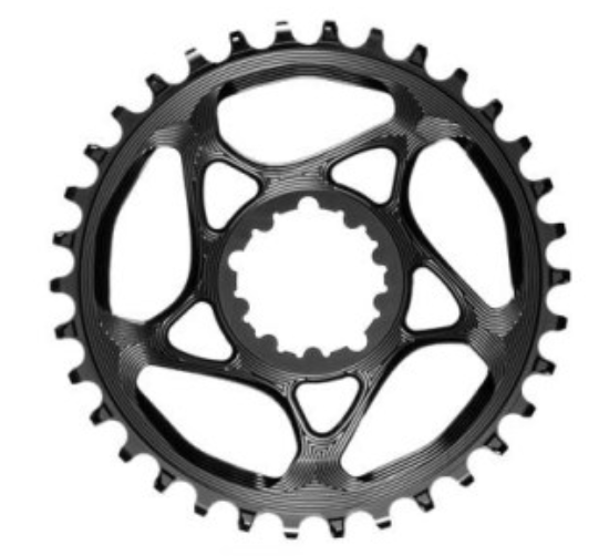 Absolute Black - Round Sram Direct Mount GXP chainring N/W -  BLACK - 34T